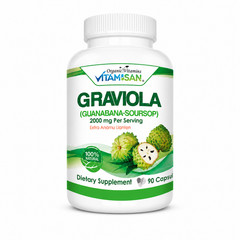 Soursop GRAVIOLA EXTRACT 2000 mg 45days Guanabana Annona Antioxidant 90 capsules
