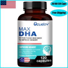 Max DHA Contains EPA ,Supports Healthy Brain,lmproving Memory 130/60/120Softgels