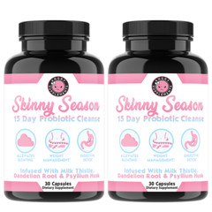 Women’s 15 Day Probiotic Cleanse, Detox, Digestion, Bloating, Gas (2-Pack)