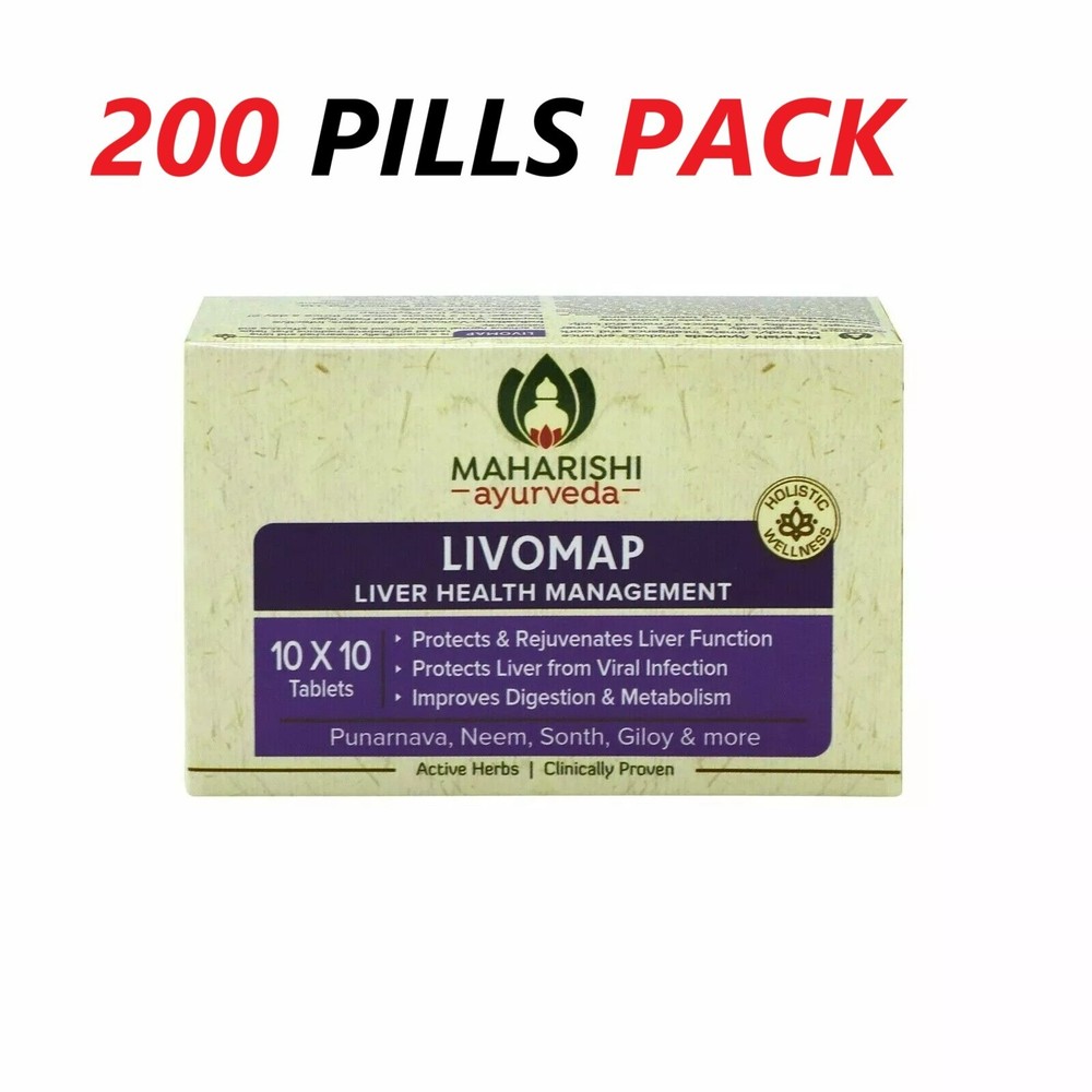 Maharishi Ayurveda LIVOMAP 200 Tablets Herbal Ayurvedic | Free Fast Shipping