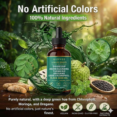 Qizfyzz 10-In-1 Soursop Bitters Herbal Drops with Nori, Moringa, Turmeric, Orega