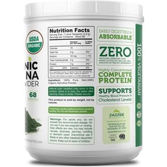 Zazzee USDA Organic Spirulina Powder, 8 Ounces, 68 8 Ounce (Pack of 1)