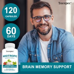 Nootropics Brain Supplement Brain Memory Focus Cognitive Function 120 Pills