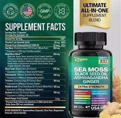 2PK 8-in-1 Sea Moss & Shilajit Pills | Natural Support for Men’s Wellness ⭐⭐⭐⭐⭐