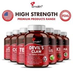 Devil’s Claw Root Extract 5000mg 90 Capsules Harpagophytum procumbens By Amalth