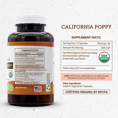 Secrets Of The Tribe California Poppy Capsules, 400 mg