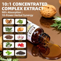 Wormwood, Black Walnut & Clove Extract – Parasite Cleanse Liquid Drops, High Pot