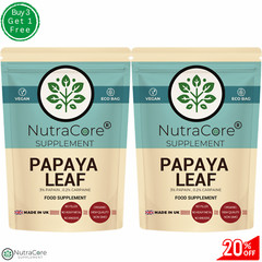 Papaya Leaf Extract Capsules 5500mg-(3% Papain, 0.2rpaine)-100% Vegan-180Caps