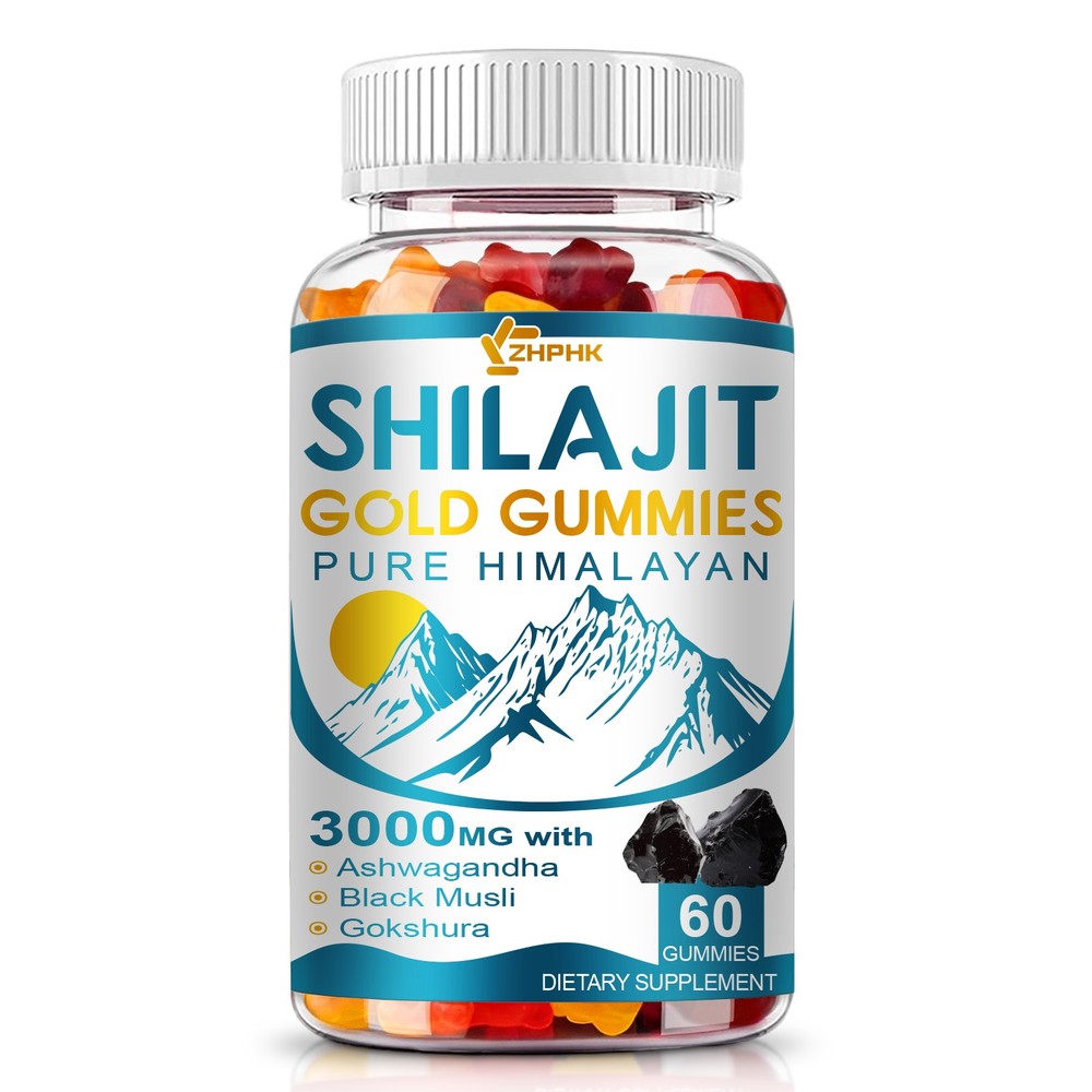 Pure Himalayan Shilajit GOLD Gummies 3000 mg Testosterone Booster, Sperm Health