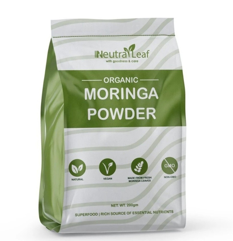 100% Organic Moringa Leaf Powder | Pure Herbal Superfood | Vegan & Natural 200g
