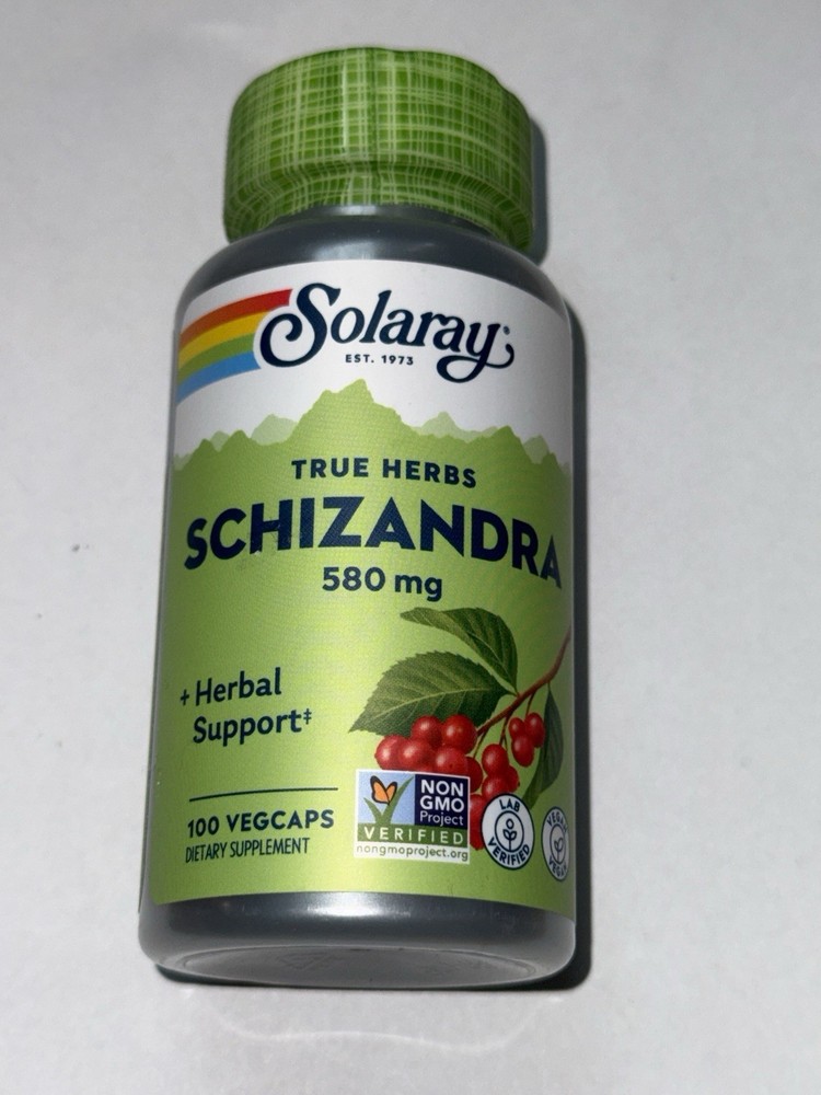 Solaray Schizandra Berries, 580 mg | 100 Count Exp 07/2028