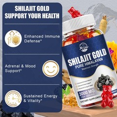 4 bottles Shilajit Gold 3000mg Naturally Occurring Fulvic Acid Non GMO/No Gluten