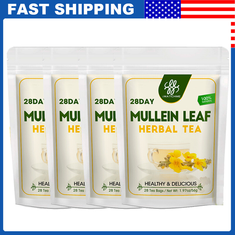 Mullein Tea Bags For Lung Cleanse Herbal Leaf of Flowers Detox Enhance Immunity