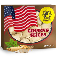 American Ginseng Slices 西洋参 Wisconsin Root Dried Non-GMO Herbal Tea Cooking Use