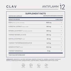 Clav Antiflamm Boswellia with MSM, Horsetail, Ginger Joint, 120 Ct Exp 09/25