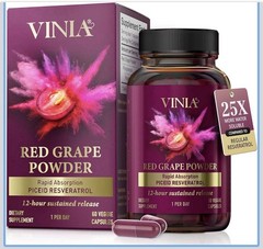 2x VINIA Piceid Resveratrol Red Grape Blood Pressure/Flow Heart Care Antioxidant