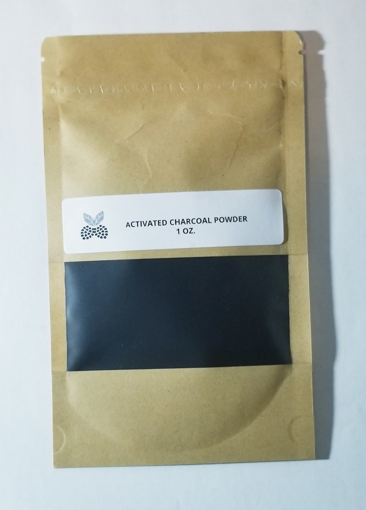 COCONUT ACTIVATED CHARCOAL POWDER~100% PURE, ALL NATURAL FOOD GRADE~1 OZ.