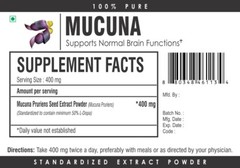 Mucuna Pruriens 50% L-Dopa Extract Powder Dopamine Mood Support