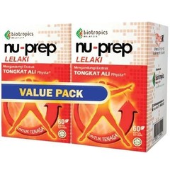 2 Pack Nu-Prep® MAN Increase Men’s Energy Vitality Strength and Stamina 120 sac