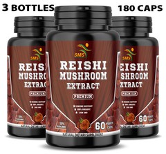 REISHI MUSHROOM SPORE EXTRACT 180 VEGGIE CAPSULES LINGZHI GANODERMA LUCIDUM TOP
