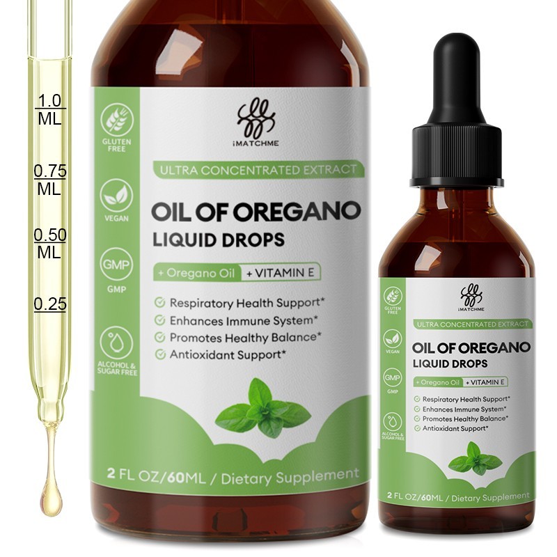 Organic Oil of Oregano 2 fl oz Liquid & Black Seed Oil Herbal Supplement