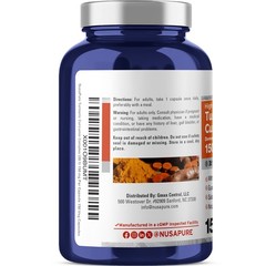 Turmeric Curcumin Complex 4,500 mg Per Capsule, with Black Pepper.