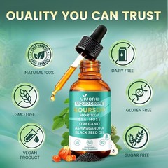 10-in-1 Soursop Bitters Liquid Drops 3000mg, Soursop Drops with Ashwagandha, Bla