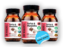 DR WAKDE’S Sariva & Manjistha Capsules | 60 Veg Caps | Ayurvedic Supplement |…