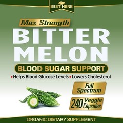 240 X BITTER MELON PILLS CHOLESTEROL REDUCE BLOOD SUGAR SUPPORT GLUCOSE CAPSULES