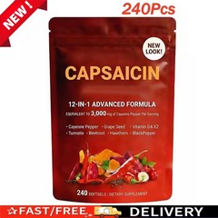 Capsaicin Vein – Cayenne Pepper Supplement, Softgels Supports Leg Power 240Pcs