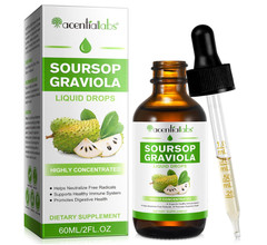 Acentiallabs Graviola Soursop Extract liquid Drops Supports Immune 60ml 2 oz