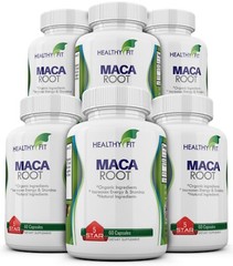 6x Pure Organic MACA ROOT 1200 MG capsules ( lepidum mayenil ) from Peru Organic