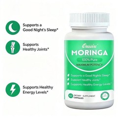 60 ct 800mg Capsules MORINGA for Immune Support & Gut Health 100% Pure exp 12/26
