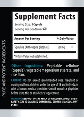 Chlorella Blue Green Algae – PURE SPIRULINA 500mg – Good Source Of Zinc – 3 Bot