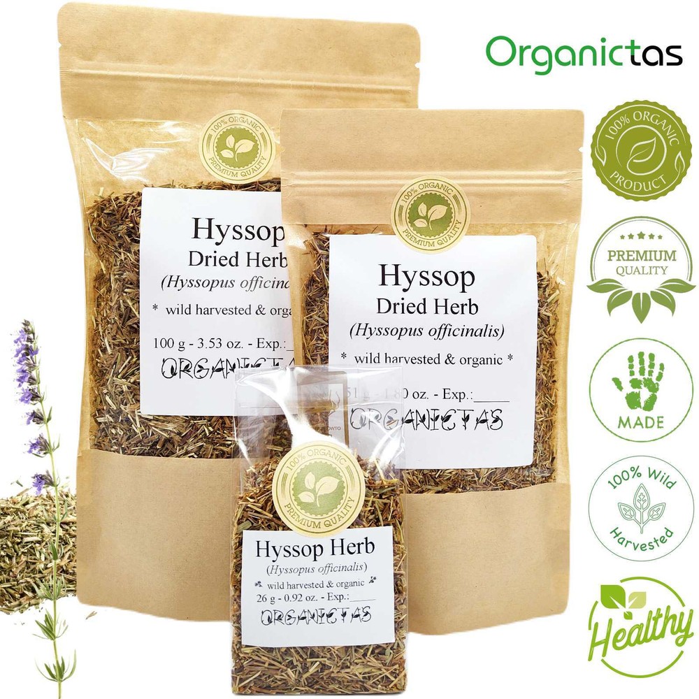 Hyssop Herb Organic Dried Cut Hysoppus Officinalis Wild Crafted from Europe