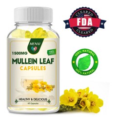 Mullein Capsules Lung Support | Respiratory Health & Immune Boost Herbal Extract