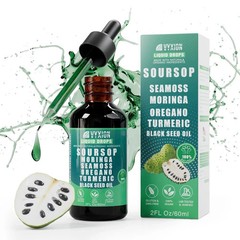 VYXION 10-in-1 Soursop Liquid Drops Seamoss Moringa Immune Gut Support 2oz