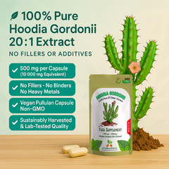 Hoodia Gordonii Extract Capsules 10000mg Weight Loss & Appetite Suppressor