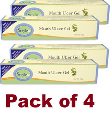 4 x Smyle mouth ulcer gel Ayurveda instant ulcer pain relief 10g free shipping
