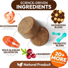 Turkey Tail Mushroom for Dogs – 170 Chews – Lion’s Mane – Shiitake – Reishi –
