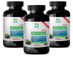 Pure Resveratrol Extract – Resveratrol Supreme 1200 (3 Bottle 180 Cap)