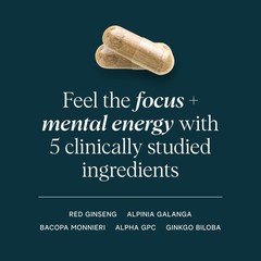 Ora Organic Brain Health Supplement for Focus, Mental Energy + Memory Panax…