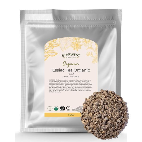 Starwest Botanicals Organic Essiac Tea 1 Pound Exp 01/2028 (Pack 1)