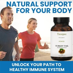 Turkey Tail Capsules 500mg Immune Support Digestive Health Exp 6/2026