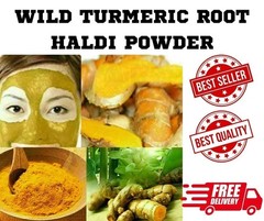 Wild Turmeric Root Haldi Powder 100% -Kasturi Manjal Pure Herbal-(Curcuma Longa)