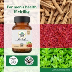 Organic India OH Boy 30 Veg Capsules Ayurvedic Men Vitality Herbal 3 Pack