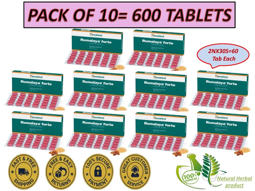 PACK OF 10-Himalaya Rumalaya Forte 60TabAnti-Inflammatory, Aches & Pains Exp2027