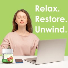 Ashwagandha Gummies Extract with Vitamin D2, Stress, Calm Mood & Cognition