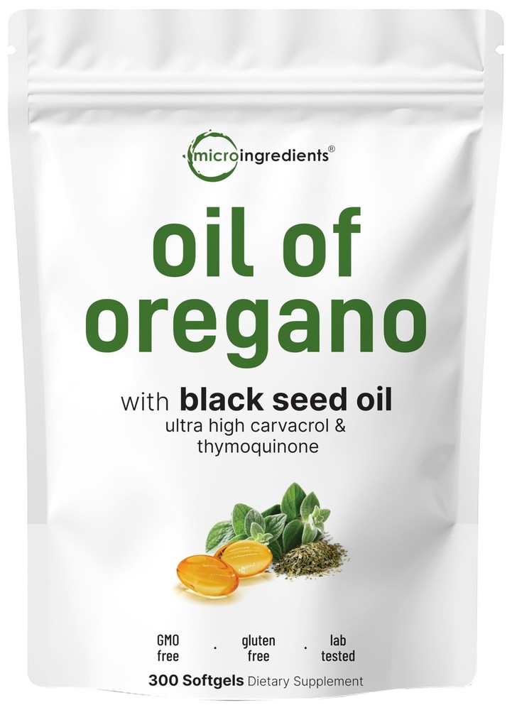 Micro Ingredients Oil of Oregano Softgels, 300 Count | 2 in 1 Formulated with…