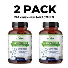 Zazzee Artemisinin, 2 PACK, 100 mg per capsule, 120 Vegan Capsules (240 total!)